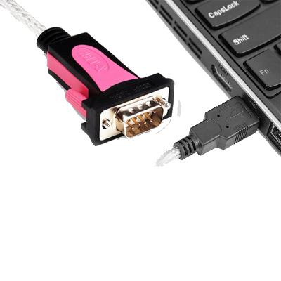 China High performance and stable transmission high quality FTDI-FT232 USB RS232 DB9 to serial male left adapter RS232 to USB converter cable for sale