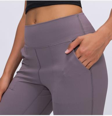 China Breathable amboo knit soft Breathable Yoga Gym Workout Wear Heather Rib Joggers Fabric High Waisted Panty Legging for sale