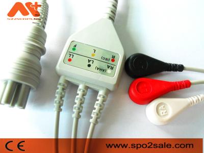 China Omron > Colin BP-88S, BP-S510, M9500, Pers Mate Advantage Compatible 3 Lood direct-verbinden ECG-Kabel Te koop