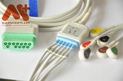 China 12Pin Nihon Kohden ECG Cable 6 Lead Snap for sale