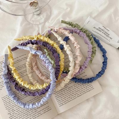 China New High Quality Hair Decoration YH Fabric Headband Girls Hair Accessories Temperament Headband Shiny Soft Fabric Headbands For Women for sale