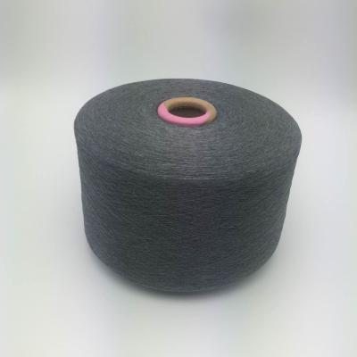 China Sustainable Cheap Recycled Cotton / Polyester Blended Yarn Black Sock Yarn for sale