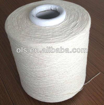 China For Knitting 6s Open End Raw White Cotton Polyester Yarns for sale