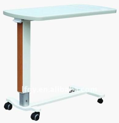 China Hospital Table Hospital Dining Table , PP Aluminum Dining Over Bed Table GZC-1 for sale