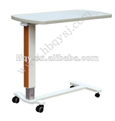 China Hospital Table Height Adjustable Gas Spring Hospital Overbed Table for sale