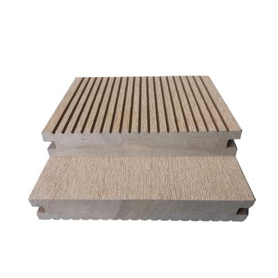 China Modern WPC Decking And WPC Flooring 140x25mm Exterior Solid Flooring With High Quality for sale