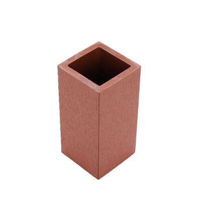 China Modern Decorative Plastic WPC Square Recycled Timber Tube WPC Accessories Wood Plastic Composite Panel 50*50 for sale