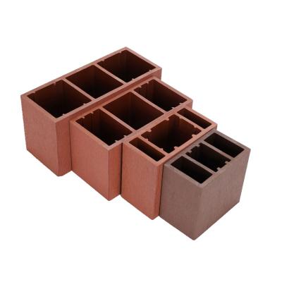 China Modern Environmental Friendly Wood Plastic Composite Beam For Pergola WPC Beam Cavity Timber Tube For Pergola Compound for sale