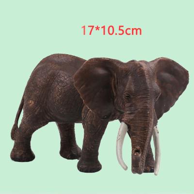 China non-toxic material & Good Wholesale Custom Paint Realistic Wild Animal Toy, 3D Cartoon Toys Elephant Soft Plastic Animal Figure for sale