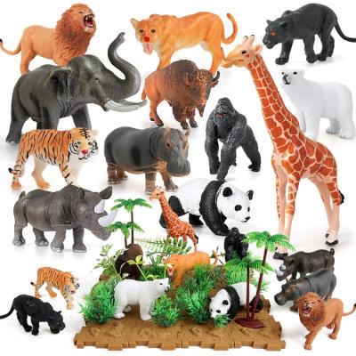 China non-toxic material & Wholesale Good Painting DIY Soft Plastic Giraffe Toys Factory Custom Realistic Zoo Animal Toys Plastic Giraffe Figure Toy for sale