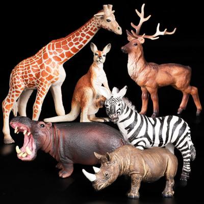 China non-toxic material & Good Painting Wild Zoo Animal Model Toy, Custom Design 3D Cartoon Plastic Animal Toys Wholesale for sale