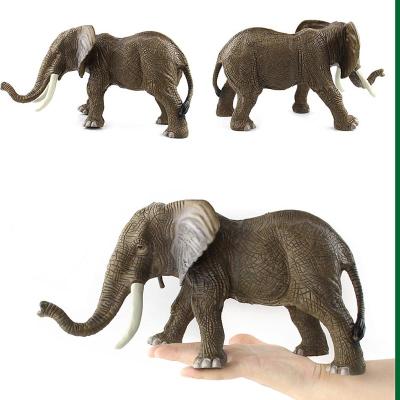 China non-toxic material & Good Custom Realistic Zoo Animal Model Cartoon Plastic Toy OEM Realistic Soft Plastic Elephant Painting Animal Toy for sale