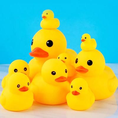 China non-toxic material & Good Painting OEM Design Customized 3D Duck PVC Vinyl Bath Floating Toy With Sound For Kids for sale