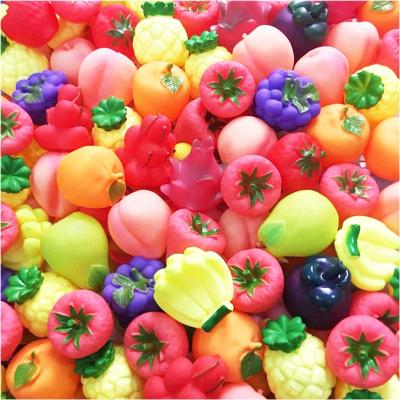 China non-toxic material & Good Wholesale Custom Realistic Rubber Paint Plant Fruits Squeeze Soft PVC Toys Design for sale