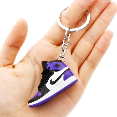 China non-toxic material & Good Beautiful 3D Painting Sports Shoes Form Custom Soft Plastic Shoe Key Chain PVC Keychain Wholesale for sale