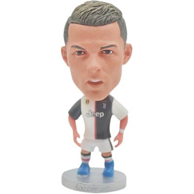 China Good painting& Eco-friendly Material Custom Toy Sports Star Plastic Miniature Soccer Player Figures Soccer Player Toy 3D Cartoon Football Figures for sale