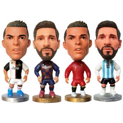 China Good painting& Eco-friendly Material Plastic Blister Packaged Custom Small Football Miniature Figures Toys 7CM Mini Action Number Player Toy for sale