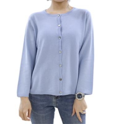 China Anti-pilling Factory new autumn cashmere crew neck knitted cardigan T-shirt wholesale for sale