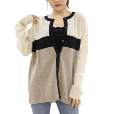 China Factory direct sale autumn and winter new round neck knitted cashmere cardigan anti-pilling for women for sale