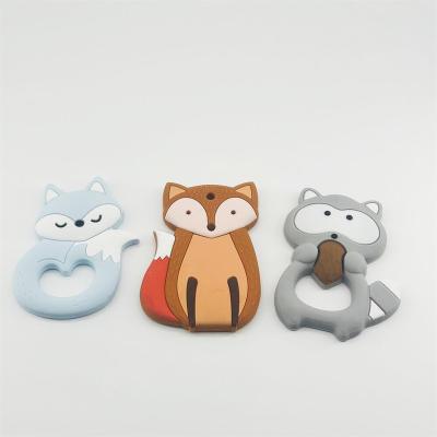 China Soft Toy Fast delivery BPA free EN71 CPC food grade baby Animal shape Silicone Teethers toys teething toy for sale