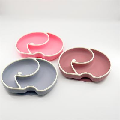 China Fashion.eco-friendly Eco-friendly BPA free Microwave safe Dishwasher safe Easy to clean Silicone baby disposable silicone suction plates for sale