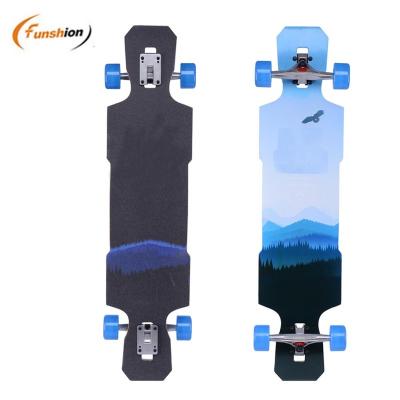 China Youth Northeast 39 Inch 8 Ply Maple Longboard Drop Through Skateboard for sale