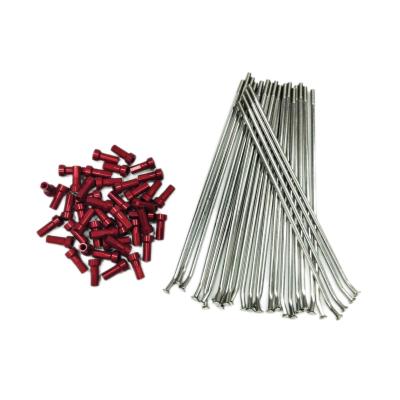 China 8G 9G 10G Motorcycle Spokes and Red Alloy Nipples for Replacement/Upgrade Accessories for sale