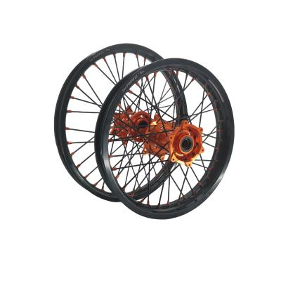 China Customized 18 inch Anodization Black Aluminum Alloy Motorcycle Wheel Rims and Wheel Sets for sale