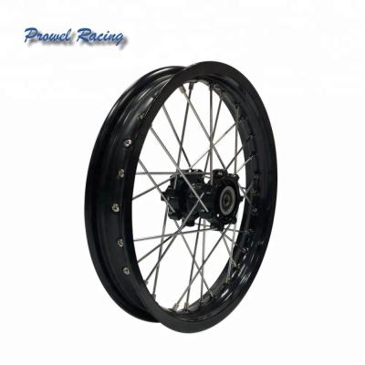 Cina Aluminico 6061 T6 nero set di ruote per moto 1.85x14 per off-road in vendita