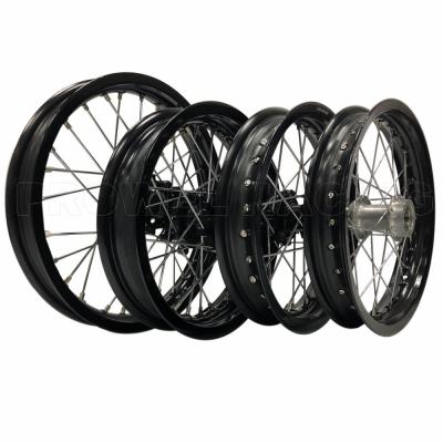 China Black Aluminum Motorcycle Wheel Rim Set for KX 65 Front Rim Size 1.60x14 Long-Lasting for sale