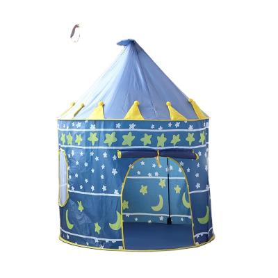 China Portable Sports Toy Blue Stars And Moon Model Yurt Kids Foldable Playhouse Indoor And Outdoor Toy Tent Kids Play Tent for sale