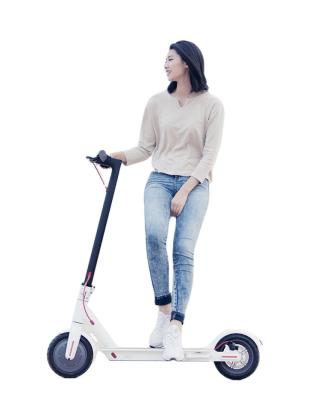 China 500W power 36V 8.5inch unisex lithium battery floding black white color electric scooters with APP for adults for sale