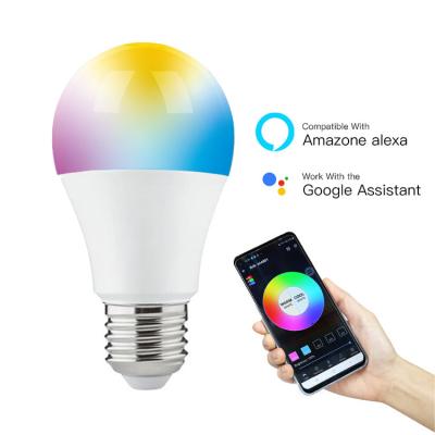 China Intelligente Color Light Bulb Google Home Alexa 10w 9w E26 E27 B22 Residential Smart Home Wifi Dimmable Led Rgb+white Lamp Light Wifi Smart Bulb for sale