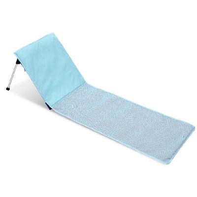 China Portable Foldable Outdoor Lightweight Beach Lounger Mat With Backrest Sand Free Easy Folding Summer Vacation Covering Picnic for sale