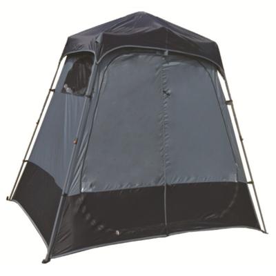 China Diagonal Tying Type Portable Outdoor Automatic Shower Tent Double Room Camping Pole Changing Bathroom Waterproof Sun Shelter Open Up Tent for sale