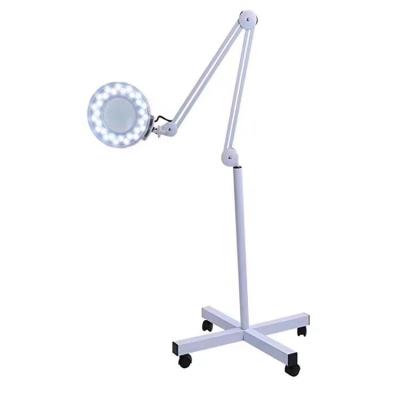 China Hot Selling Plastic+metal Nail Beauty Salon Use LED Light Nail Magnifying Lamp With Clamp Magnifying Lamp for sale