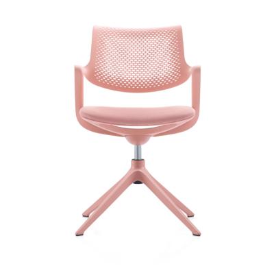 China Hot Selling Office Furniture Adjustable Cheap Plastic Lumbosacral Swivel Rotary Office Armchair (Height)Rolling Chair for sale