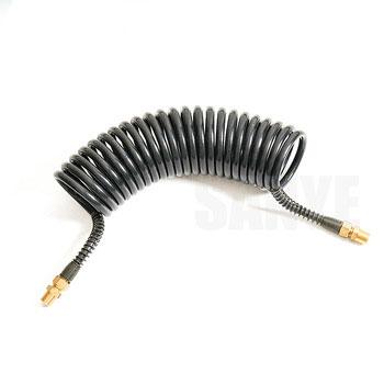 China Cost Effective TPU Truck PU Braided Tube Coiled Spring Pneumatic Air Brake Spiral Hose Assembly For Semi Trailer for sale