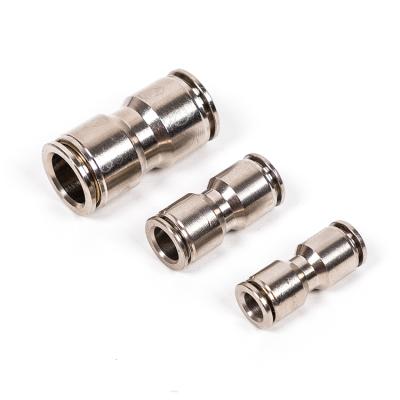 China Good Quality Copper Brass/PEG Straight Shape Steel Pneumatic Connector for sale