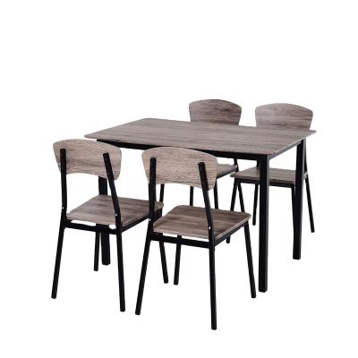 China Industrial 5 pieces make the dining table set compact for sale