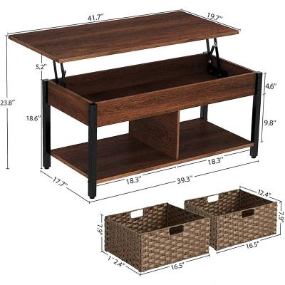 China Storage Lift Top Coffe Table with Storage Shelf Table Top for Living Room for sale