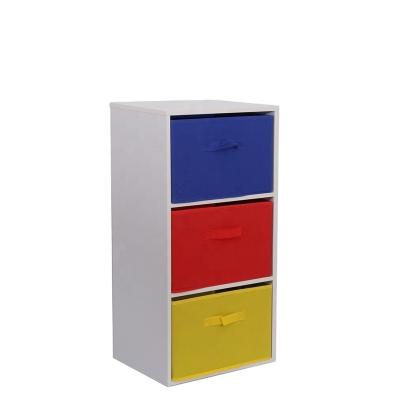 China Modern 3 Layer Non Woven Storage Unit 3 Drawers for sale