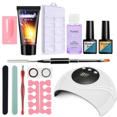 China Jinyi 36W LED Gel LCD Quick Cure Screen Display Quickly Extend Primer Acrylic Gel Polish Makeup Gel Coat Lacquer Brush Nail Set and Kit nail lamp tops for sale