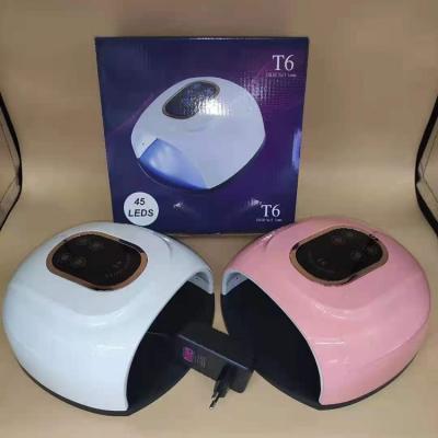 China ABS Plastic Jinyi T6 Sun Nail Lamp High Power 158w Three Speed ​​Timing Dual Light Source 45 PCS Led Nail Lamp Professional UV for sale