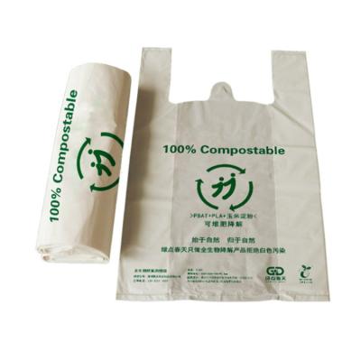 China Handled Customized All Biodegradable Shopping Bags 100% Biodegradable Plastic Bags for sale