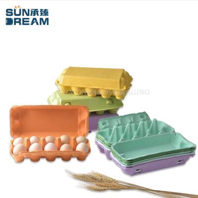 China Customized Degradable Recyclable Environmental Protection Material Egg Paper Pulp Rack 10pcs 10 Pieces Renewable Molding for sale