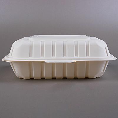 China Disposable Food Cornstarch Dividing Meal Box Disposable Biodegradable Meal Box for sale