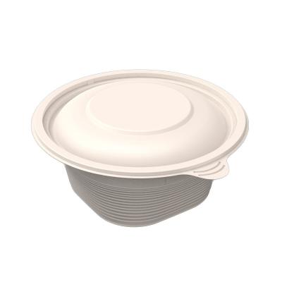 China Disposable Round Food Box Meal Box Cornstarch Environmental Protection Degradable Meal Box for sale