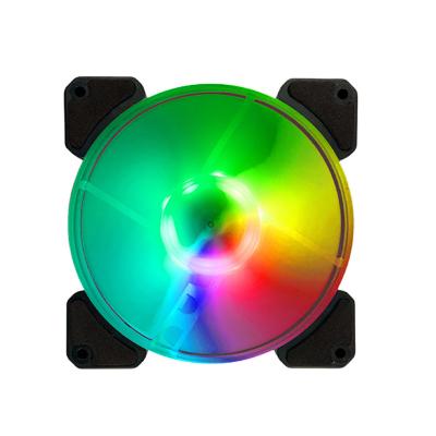 China High Performance Intelligent Control RGB Computer Case 120mm Silent Case Fan Adjustable Colorful Fan 12025 for sale