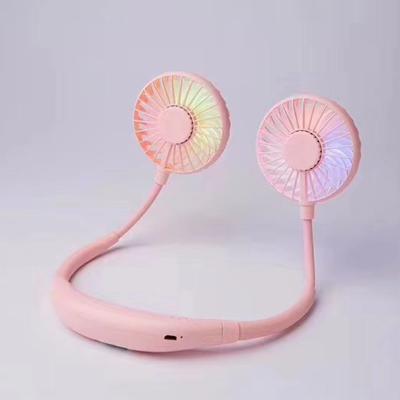 China 2020 Gen 3 Colorful Lights Hand Free Hanging Neck Lazy Fan for sale